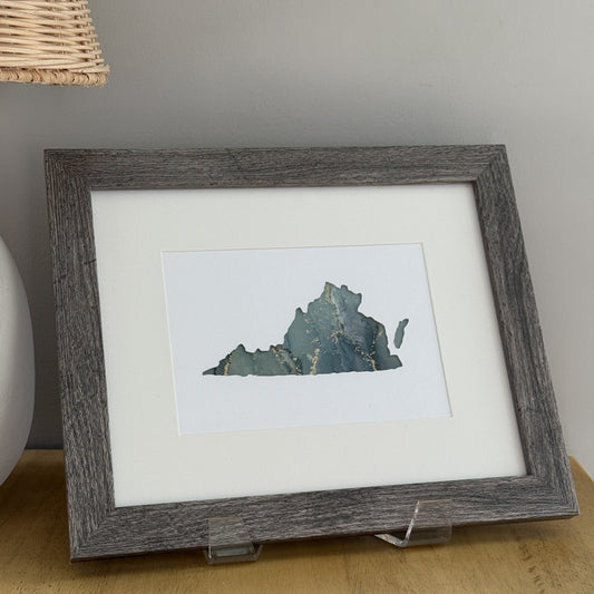 8x10 Virginia Framed Art - Stone