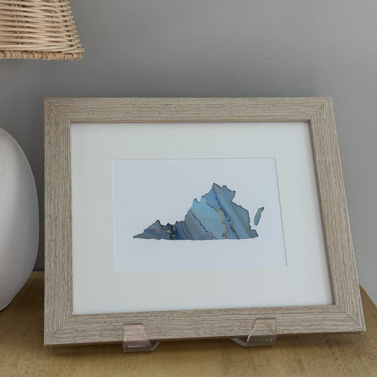 8x10 Virginia Framed Art - Stonewashed