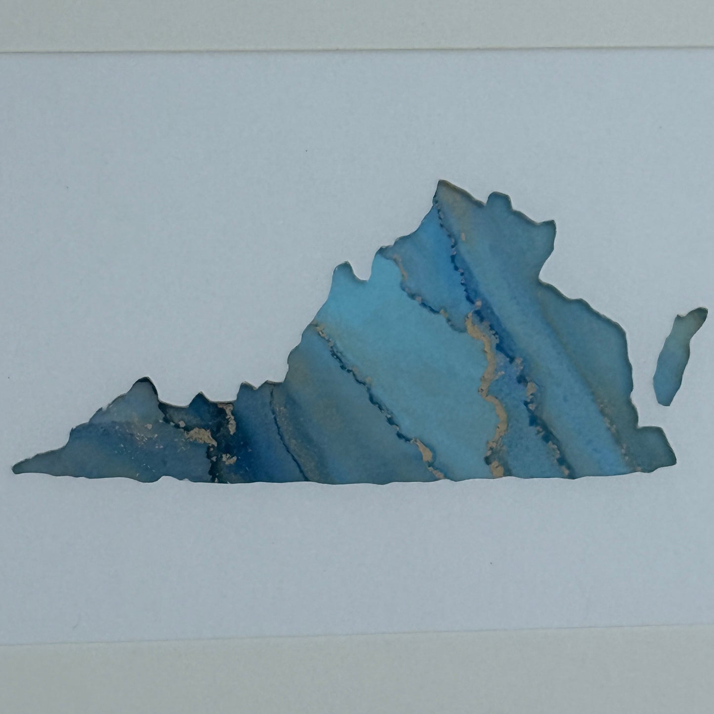 8x10 Virginia Framed Art - Stonewashed