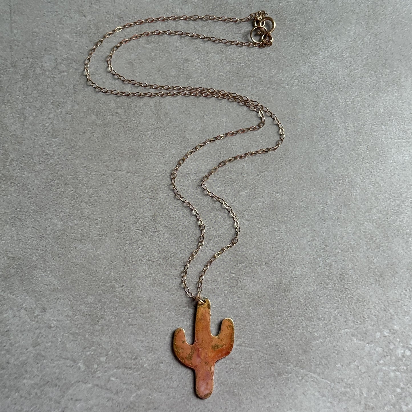 Painted Cactus Necklace - Sunset