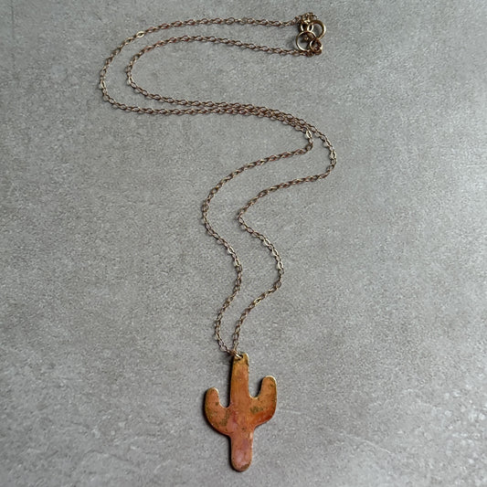 Painted Cactus Necklace - Sunset