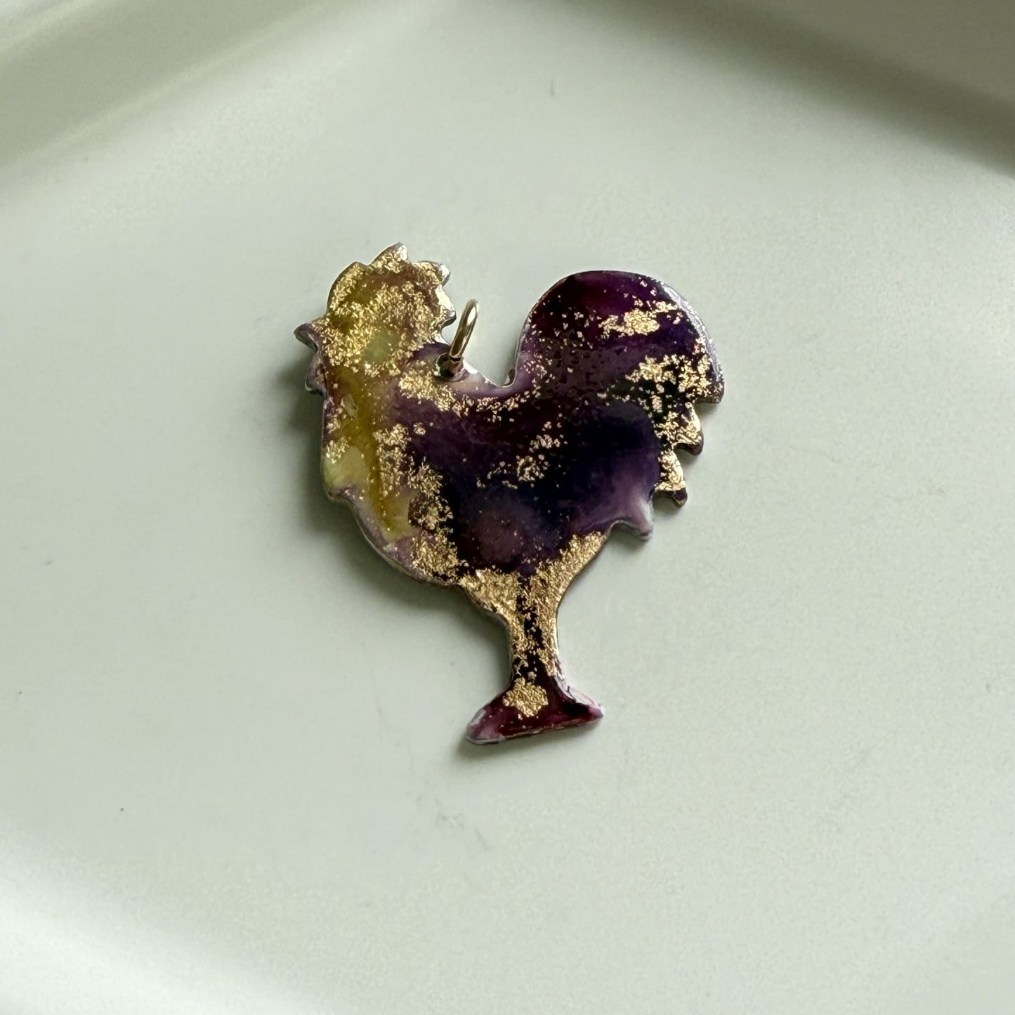 Painted Rooster Charm - Cottage