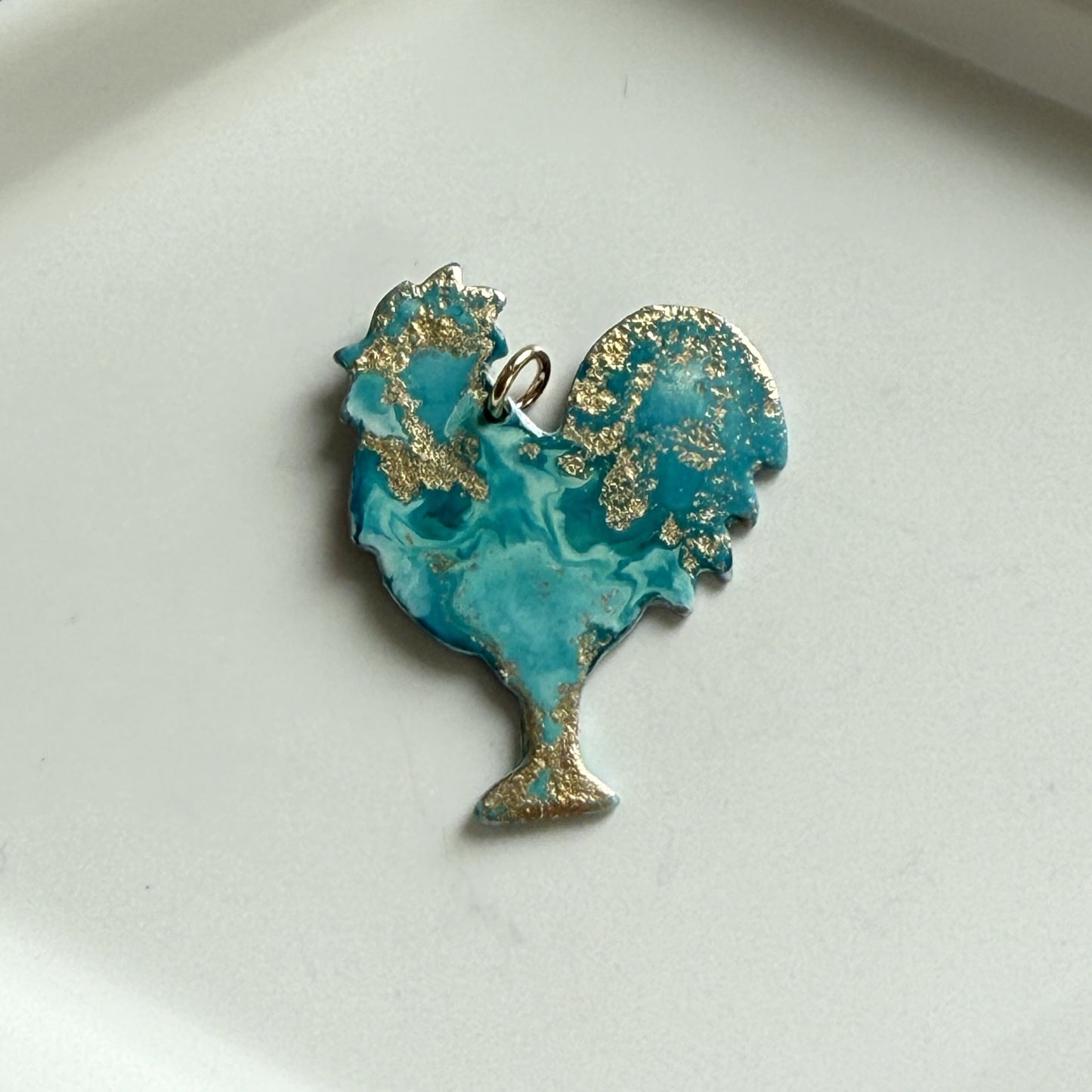 Painted Rooster Charm - Laguna