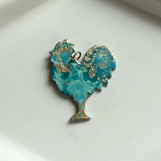 Painted Rooster Charm - Laguna